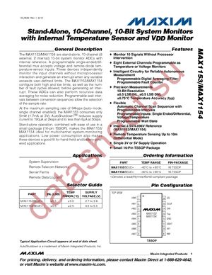 MAX1154BEUE+T datasheet  